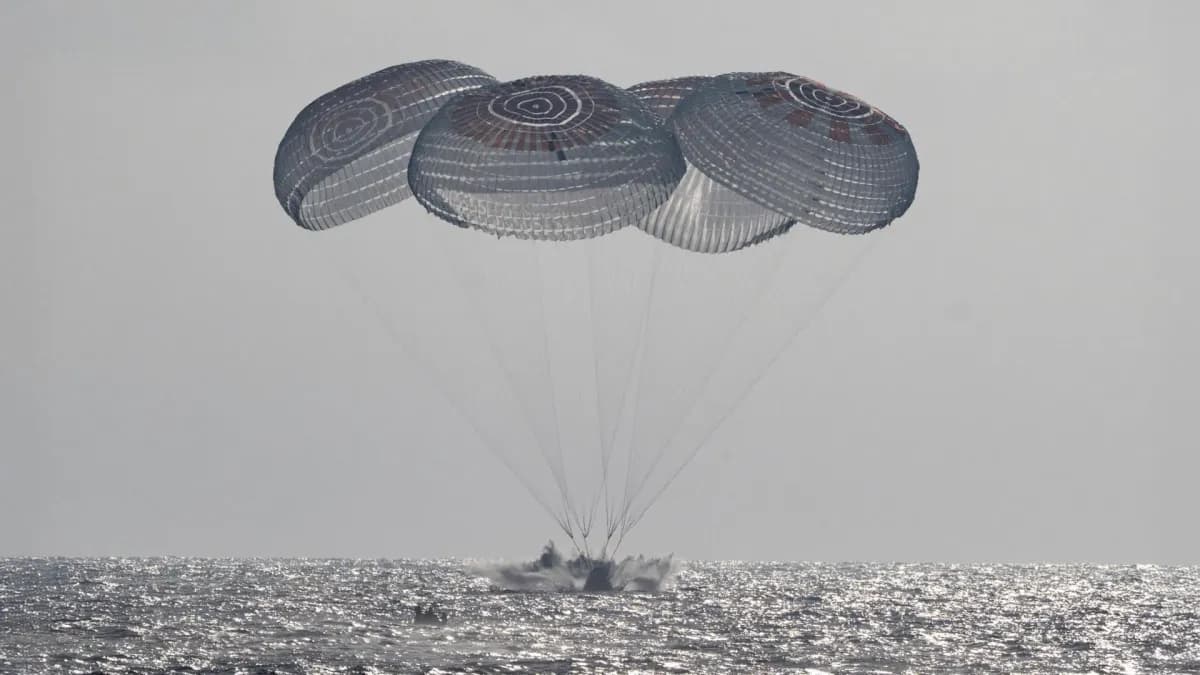 Los astronautas de NASA regresan a la Tierra tras 100 millones de millas en el espacio