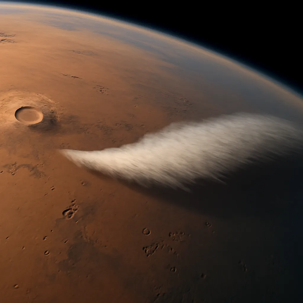 Descifran el misterio de la nube de 1.800 kilómetros en Marte
